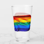 Verre SlipperyJoe's drapeau gay pride agitant des couleu (Dos)