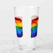 Verre SlipperyJoe's drapeau gay pride agitant des couleu (Gauche)