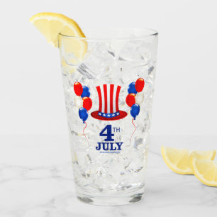 Verre SlipperyJoe's fête d'indépendance du 4 juillet cla
