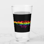 Verre SlipperyJoe's fumée vif arc-en-ciel célébré (Dos)
