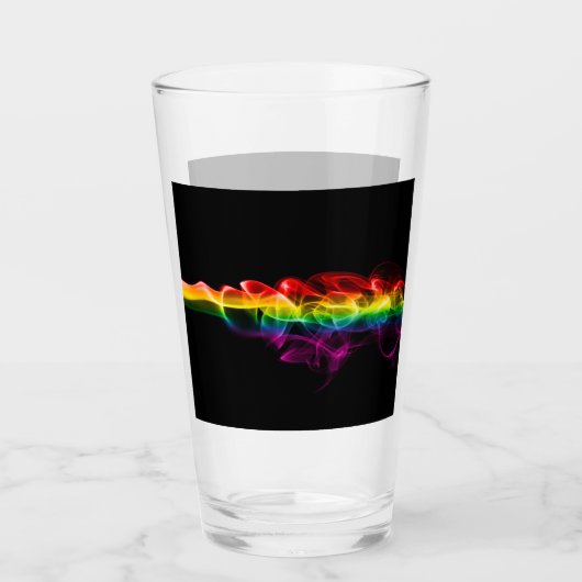 Verre SlipperyJoe's fumée vif arc-en-ciel célébré (Devant)