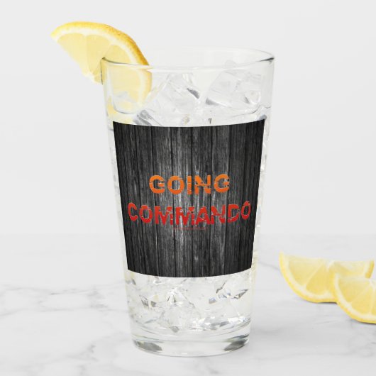 Verre SlipperyJoe's Going Commando audacieuse lettre ora (Devant glace)
