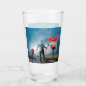 Verre SlipperyJoe's heureux Halloween yeux brillants zom (Dos)