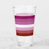 Verre SlipperyJoe's lesbian pride flag feminine communit (Dos)