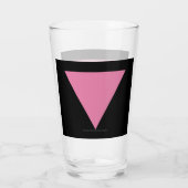 Verre SlipperyJoe's rose triangle drapeau clair rose sym (Dos)