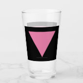 Verre SlipperyJoe's rose triangle drapeau clair rose sym (Devant)