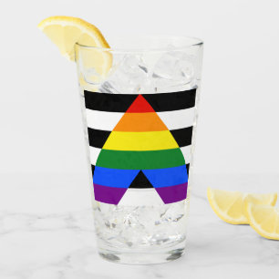 Verre SlipperyJoe's Straight Ally Drapeau gay cadeaux LG