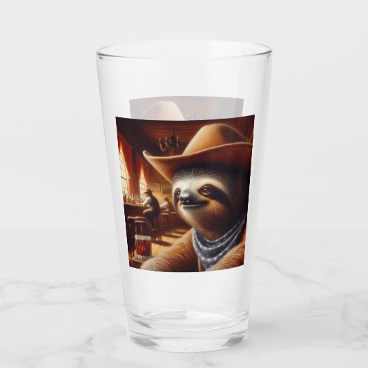 Verre Sloth Cowboy à Saloon (Dos)