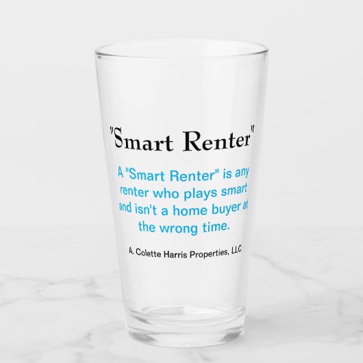 Verre Smart Renter - Design 1 (Devant)