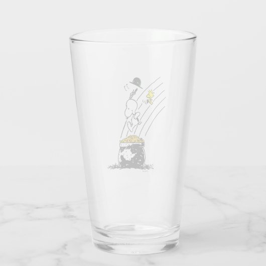 Verre Snoopy Jumping dans le pot d'or (Dos)