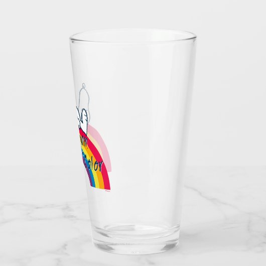 Verre Snoopy | Rêver en couleur arc-en-ciel (Gauche)