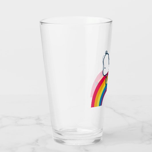 Verre Snoopy | Rêver en couleur arc-en-ciel (Droite)
