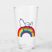 Verre Snoopy | Rêver en couleur arc-en-ciel (Devant)