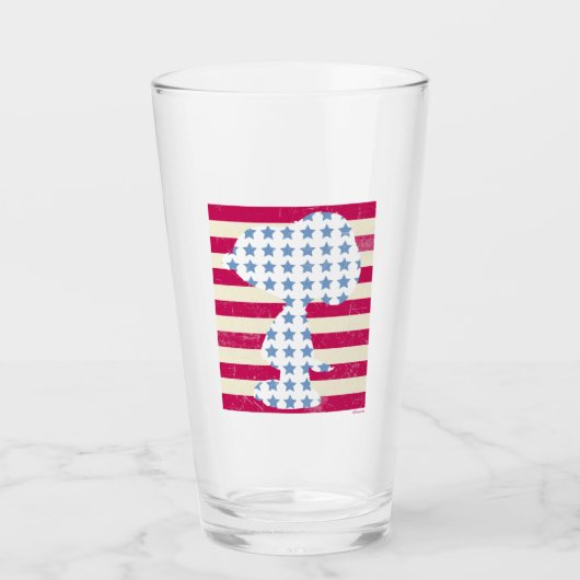 Verre Snoopy Vintage Stars & Stripes (Devant)