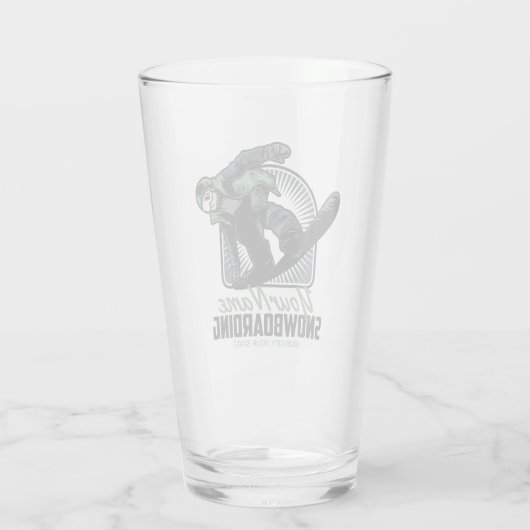 Verre Snowboarding (Dos)