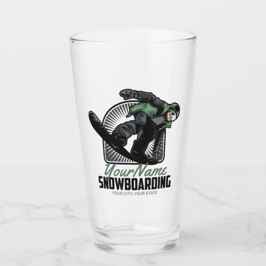 Verre Snowboarding (Devant)