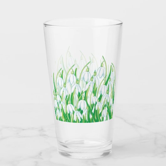 Verre Snowdrops de printemps Galanthus (Devant)
