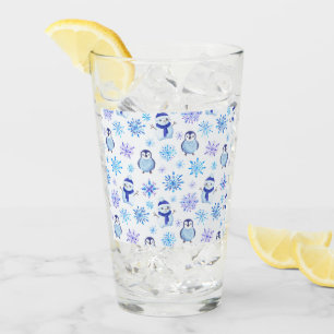 Verre Snowflakes, Snowmen et Pingouins de Noël