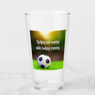 Verre Soccer Motivationnel Inspirationnel Green Field