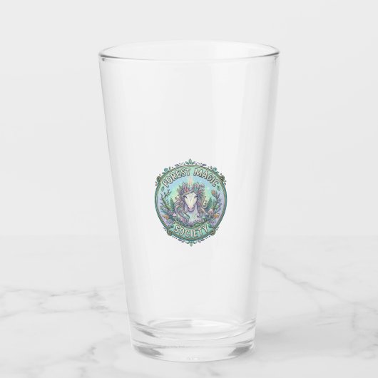 Verre Société Magique de Graphisme de la Forêt de Licorn (Devant)