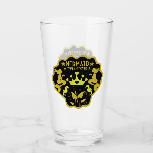 Verre Sœurs jumelles sirènes (Devant)