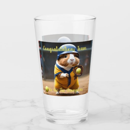 Verre Softball Superstar : Le grand jeu du Cochon de Gui (Devant)