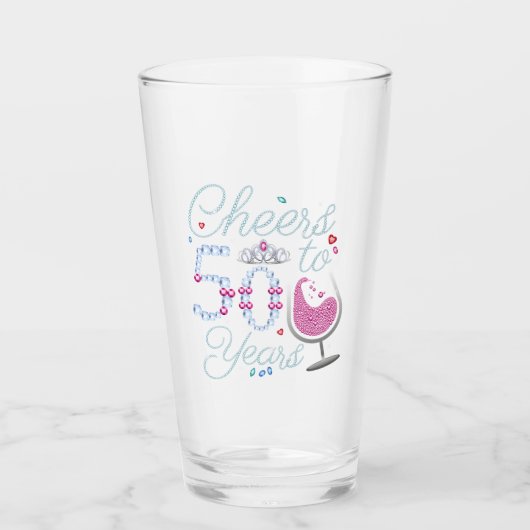 Verre Soirée De 50 Ans 50ème Anniversaire Boire (Devant)