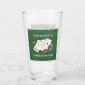 Verre Soirée de carte de poker personnalisée (Devant)