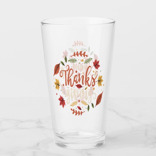 Verre Soirée de Thanksgiving Soirée de fête de famille c (Devant)