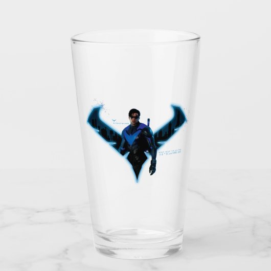 Verre Soirée Gotham Knights dans le logo (Devant)