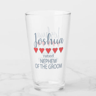 Verre Soirée nuptiale et mariage 5 Coeur Nephew de la ch