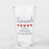 Verre Soirée nuptiale et mariage 5 Coeur Stepsoeur de la (Dos)