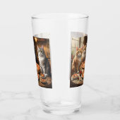 Verre Soirée Pizza Chat, (Droite)