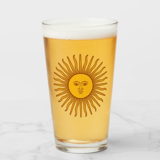 Verre Soleil argentin de mai / Sol de Mayo (Devant (rempli))