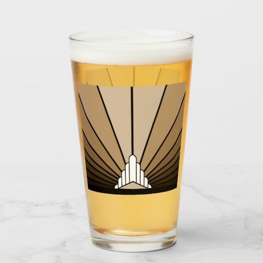 Verre Soleil Art déco bronzé (Dos (rempli))