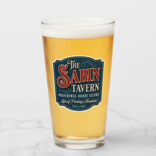 Verre Sonnette commémorative Sabin Tavern (Devant (rempli))