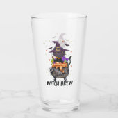 Verre Sorcière - Chat portant une sorcière (Dos)