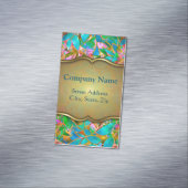 Verre souillé d'abrégé sur floral aimant de carte (In Situ)