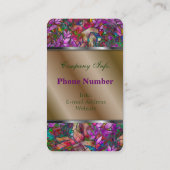 Verre souillé d'abrégé sur floral carte de visite (Dos)