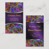 Verre souillé d'abrégé sur floral carte de visite (Devant / Derrière)