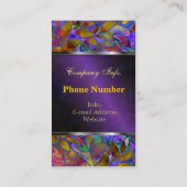 Verre souillé d'abrégé sur floral carte de visite (Dos)