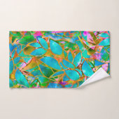 Verre souillé d'abrégé sur floral réglé serviette (Serviette à main)