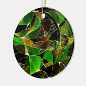 Verre souillé en ornement de verts (Gauche)