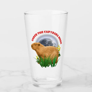 Verre Sous la Lune du Capybara Capybara Drôle