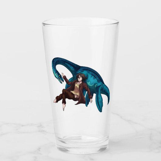 Verre Sous l'eau avec un Plesiosaure (Devant)