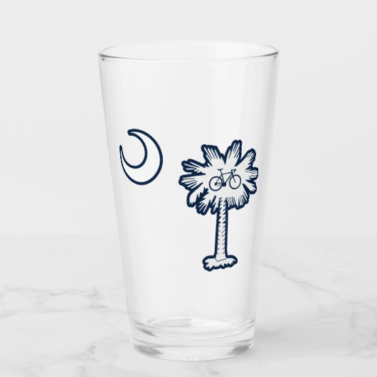 Verre South Carolina Flag Palm Tree Bike (Devant)