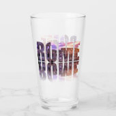 Verre souvenir texte Rome (Dos)