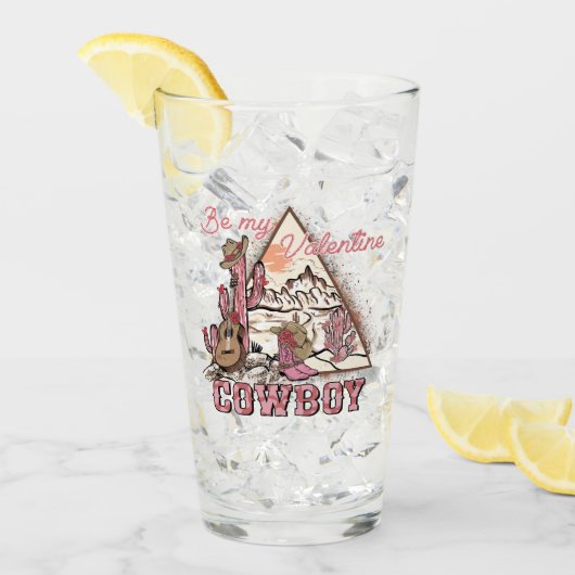 Verre Soyez Mon Cowboy Valentine | Désert occidental rom (Devant glace)