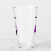 Verre Sparkle Pink Silver Christmas Tree Black Cat Bow (Gauche)