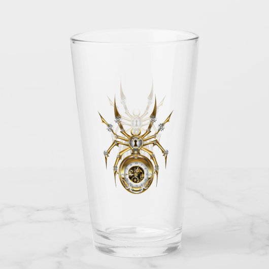 Verre Spider Steampunk sur Arrière - plan pourpre (Devant)